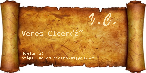 Veres Ciceró névjegykártya